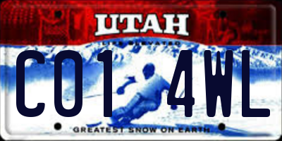 UT license plate C014WL