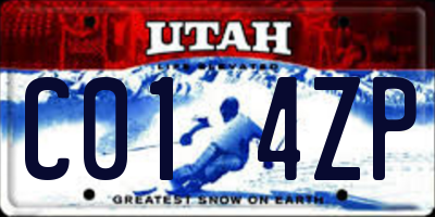 UT license plate C014ZP