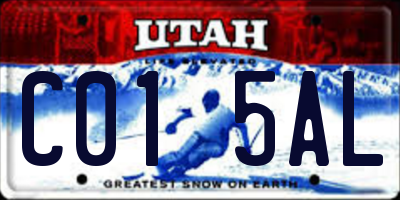UT license plate C015AL
