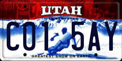 UT license plate C015AY