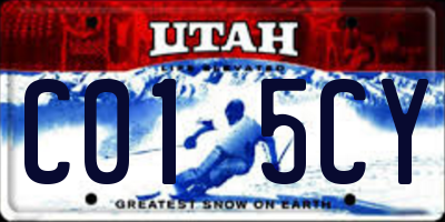 UT license plate C015CY