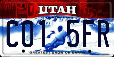 UT license plate C015FR