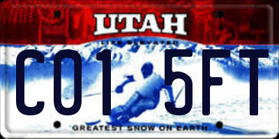 UT license plate C015FT