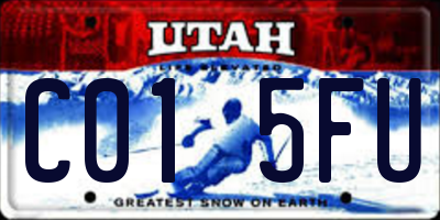 UT license plate C015FU