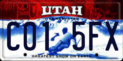 UT license plate C015FX
