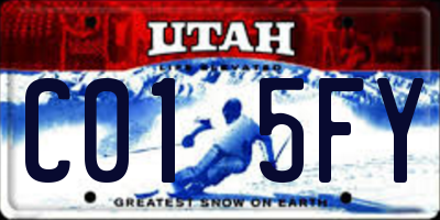 UT license plate C015FY