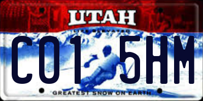 UT license plate C015HM