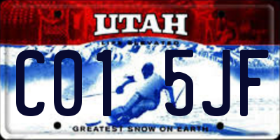 UT license plate C015JF