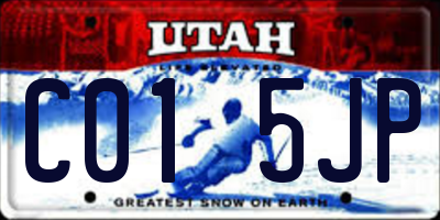 UT license plate C015JP