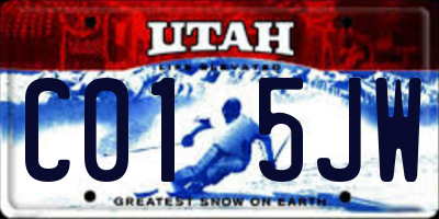 UT license plate C015JW