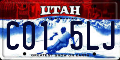 UT license plate C015LJ