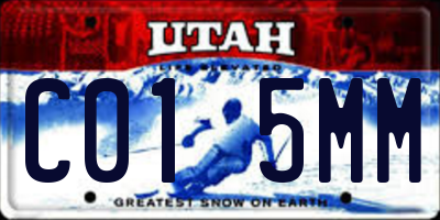UT license plate C015MM