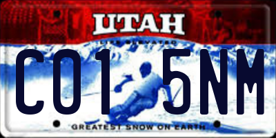 UT license plate C015NM