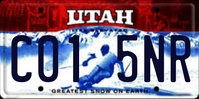 UT license plate C015NR