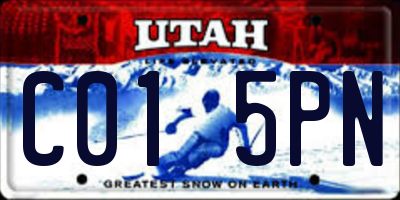 UT license plate C015PN