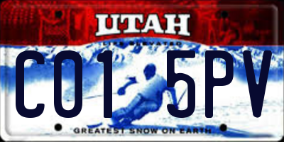 UT license plate C015PV