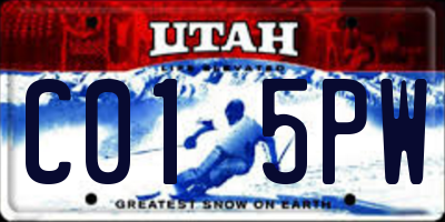 UT license plate C015PW