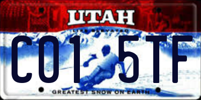 UT license plate C015TF