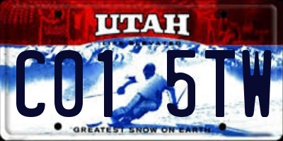 UT license plate C015TW