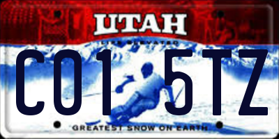 UT license plate C015TZ