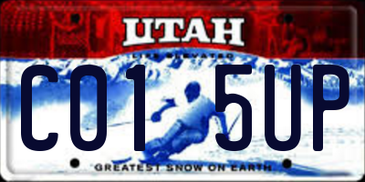 UT license plate C015UP