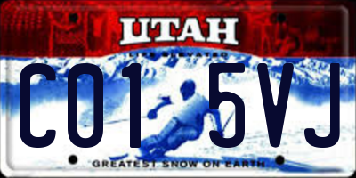 UT license plate C015VJ
