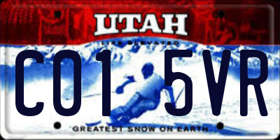 UT license plate C015VR