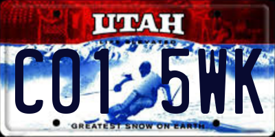 UT license plate C015WK