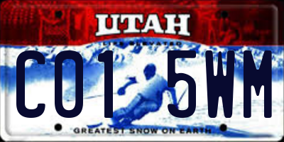 UT license plate C015WM