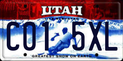 UT license plate C015XL