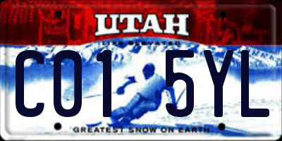 UT license plate C015YL