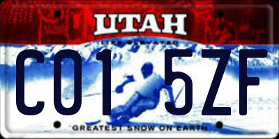 UT license plate C015ZF