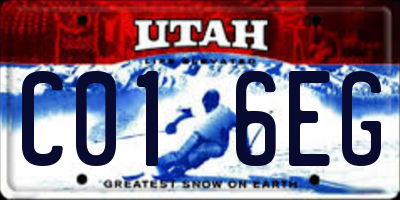 UT license plate C016EG