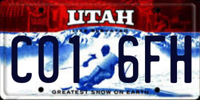 UT license plate C016FH