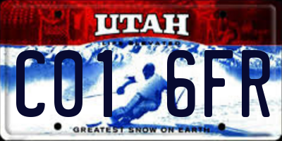 UT license plate C016FR
