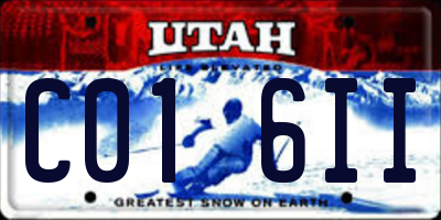 UT license plate C016II
