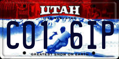 UT license plate C016IP