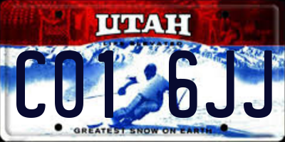 UT license plate C016JJ