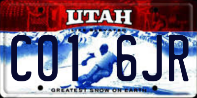 UT license plate C016JR