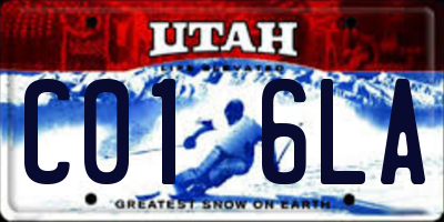 UT license plate C016LA