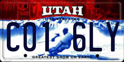 UT license plate C016LY