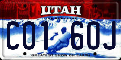 UT license plate C016OJ