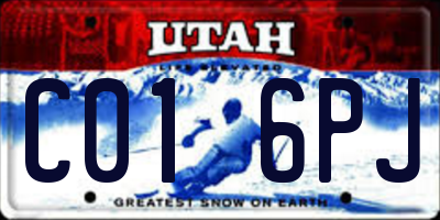 UT license plate C016PJ