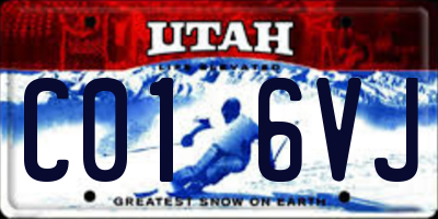 UT license plate C016VJ