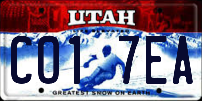 UT license plate C017EA