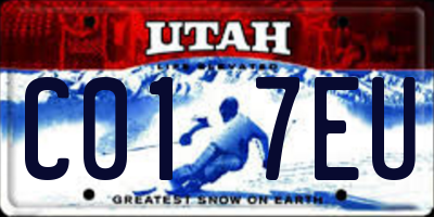 UT license plate C017EU
