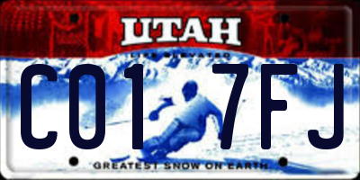 UT license plate C017FJ