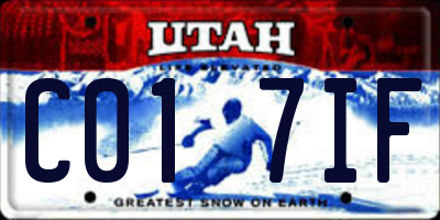 UT license plate C017IF