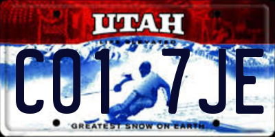 UT license plate C017JE
