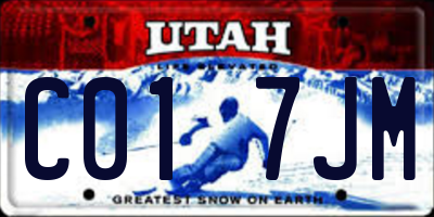 UT license plate C017JM